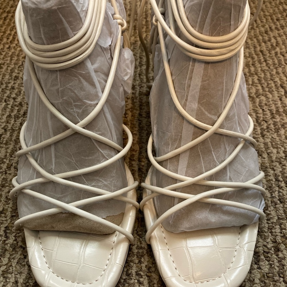 Circus by Sam Edelman Blanche Lace-Up Heel Sandals - Size 81/2M
